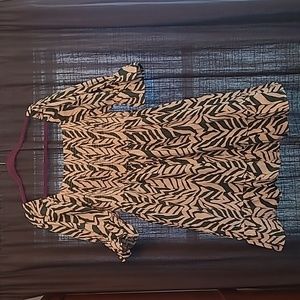 Eloquii Elements midi green and cream nap dress - 16